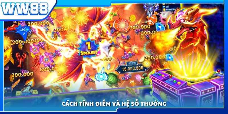 Công thức điểm số và hệ số thưởng trong bắn cá