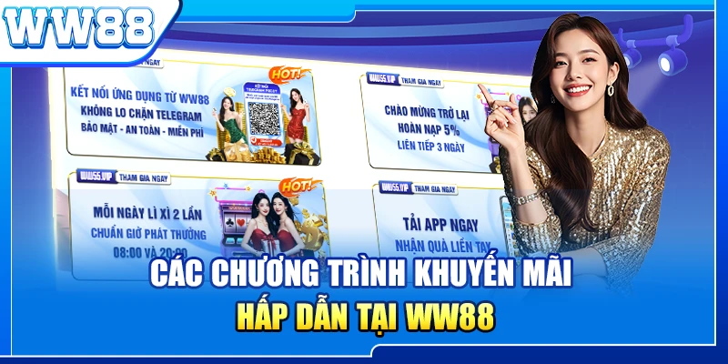 Các chương trình khuyến mãi hấp dẫn tại WW88